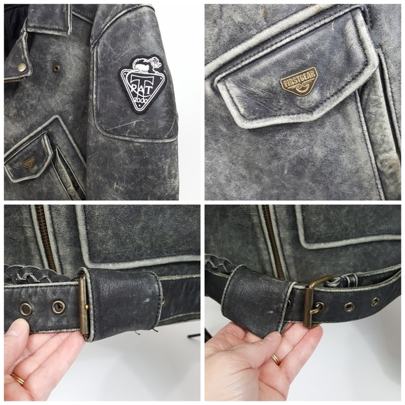 Hein Gericke First Gear Motorcycle Leather Jacket - Picture 7 of 8